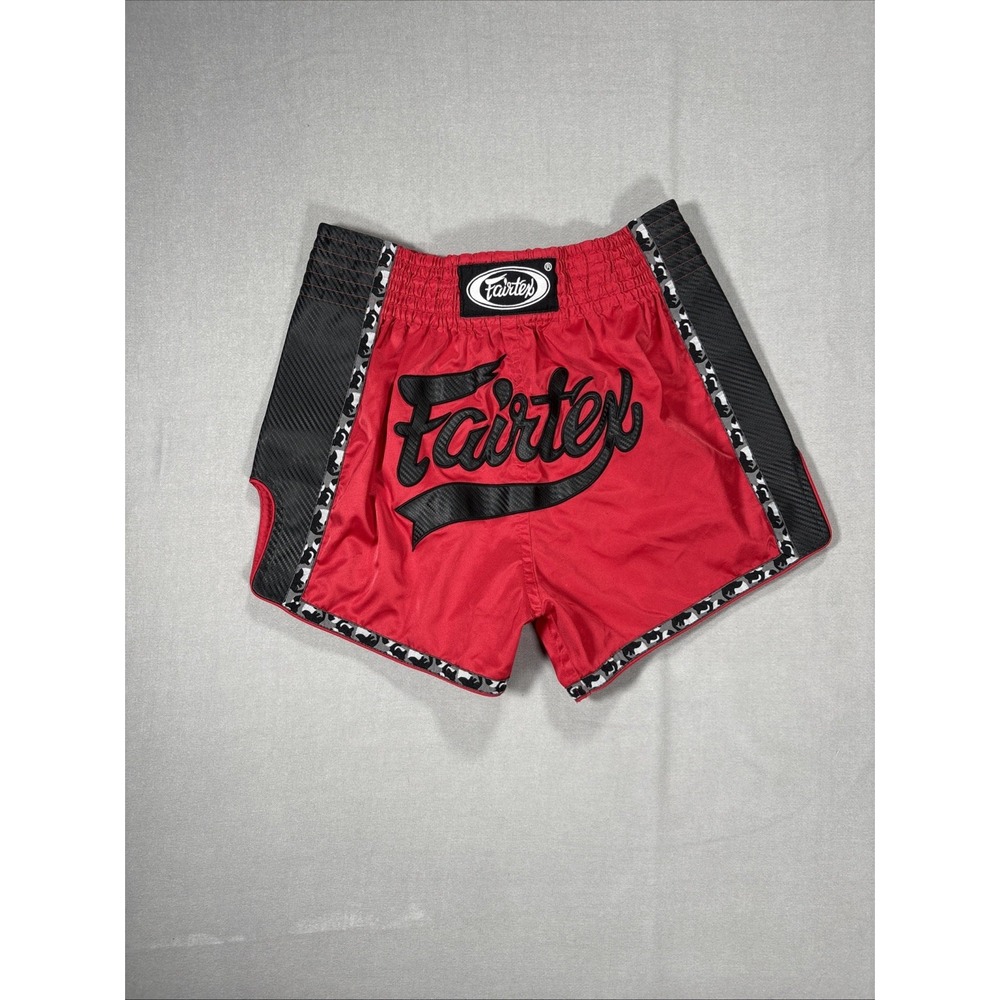 Fairtex Muay Thai Boxing Shorts Mens XL Red Slim Cut Athleisure Training